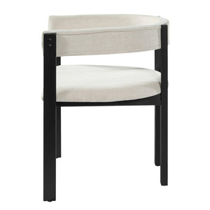 English Elm Bar Stools Set of 2 Rubberwood Barrel Back Counter Height Kitchen Island Seating Beige+Black N771P375072B