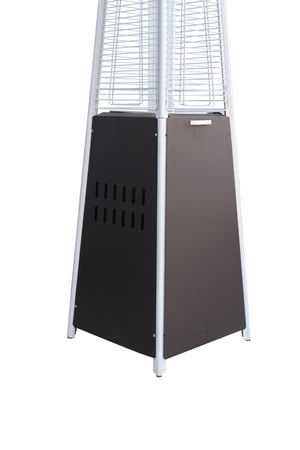 English Elm 40,000 Btu Propane Patio Heater Mocha Stainless Steel – 40K BTU Quiet Warmth, Safety Shutoff, Wheels, Commercial Build B120P218080