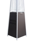 English Elm 40,000 Btu Propane Standing Patio Heater Stainless Steel