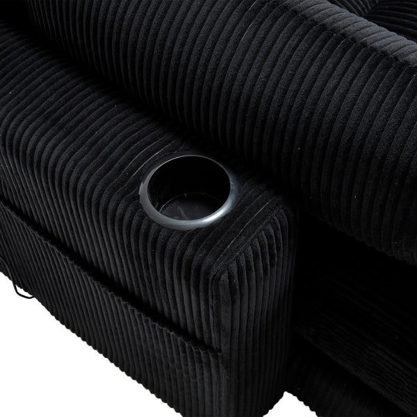 English Elm United Cozy Cloud Sleeper Sofa Bed - Versatile Chaise Lounge With Usb, Cup Holders & Storage Solutions W1568S00166-GIGA