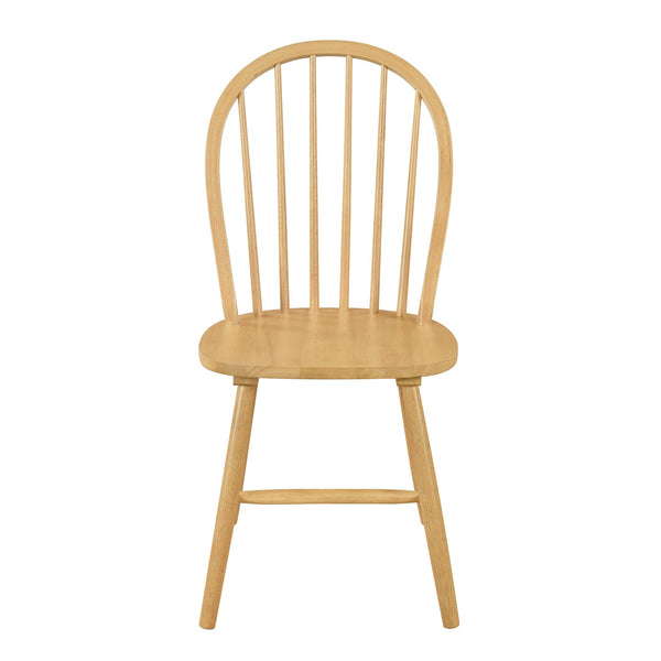 English Elm Christopher Knight Home® - 36 Farmhouse High Back Spindle Dining Chair Set of 2 — Solid Rubberwood, Windsor Back, 300 lb Capacity Natural N771P278374K