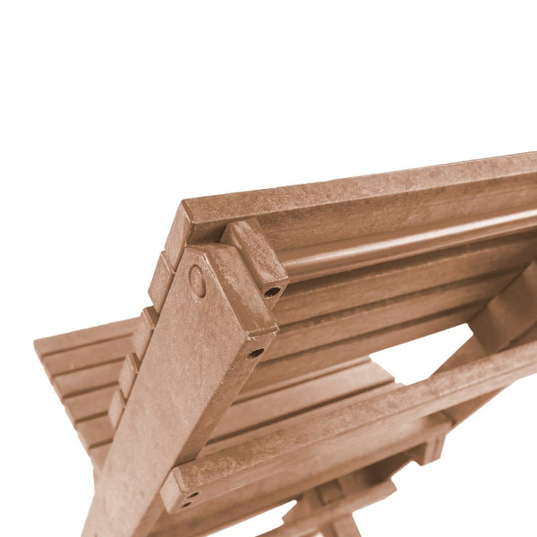 English Elm Coastal Bay Recycled Hdpe Folding Bistro Chair for Patio and Balcony Use Teak B2745P409659