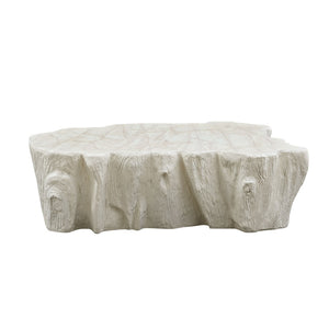 English Elm 48.62 Inch Organic Sculptural Fiberglass Coffee Table Ready to Use Modern Living Room W876P401274