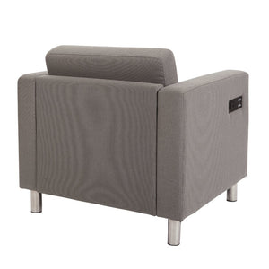 OSP Home Furnishings Atlantic Lounge Chair with Built-in Ac Outlet and Usb Port for Modern Living Spaces ATL51-895