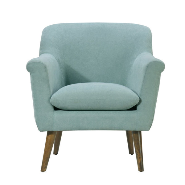 English Elm Shelby Oversized Mid-century Armchair Teal Woven Fabric Walnut Legs Living Room B06177999