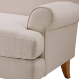 Alana Lawson Tightback Sofa in Sky Beige Polyester, Handcrafted, Sturdy Frame