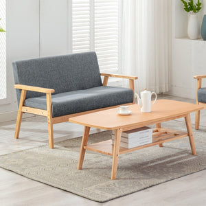 English Elm Bahamas Solid Wood Loveseat and Coffee Table Set for Casual Living Spaces B061S00276