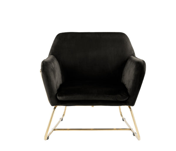 English Elm Keira Velvet Accent Chair with Gold Metal Legs for Bedroom or Living Room Glam Decor B06178008