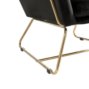 English Elm Keira Velvet Accent Chair with Gold Metal Legs for Bedroom or Living Room Glam Decor B06178008
