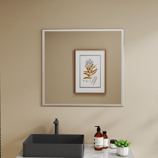 English Elm 80cm Round Float Glass Wall Mirror Polished Edge Vanity Bathroom Hallway Decor White W3151P265960
