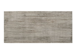 English Elm Faustine Light Oak Salvaged Dining Table with Stacking Block Base, Rubber Wood & Oak Veneer Finish B2726S00475