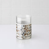 Croscill Seville Glam/Luxury Mosaic Glass Tumbler CC71-0035 Silver