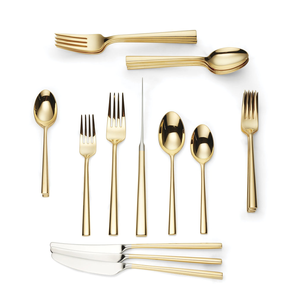 Lenox Malmo Gold Plated 18/10 Stainless Steel Flatware Set Serving Four for Any Occasion 889054