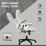 English Elm Homcom High Back Vibration Massage Office Chair With 6 Vibration Points, Heated Reclining Pu Leather Computer Chair With Armrest and Remote, White