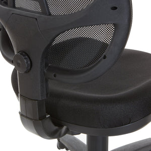OSP Home Furnishings Mesh Back Ergonomic Task Chair with Lumbar Support and Cushioned Seat for Home Office EM2910