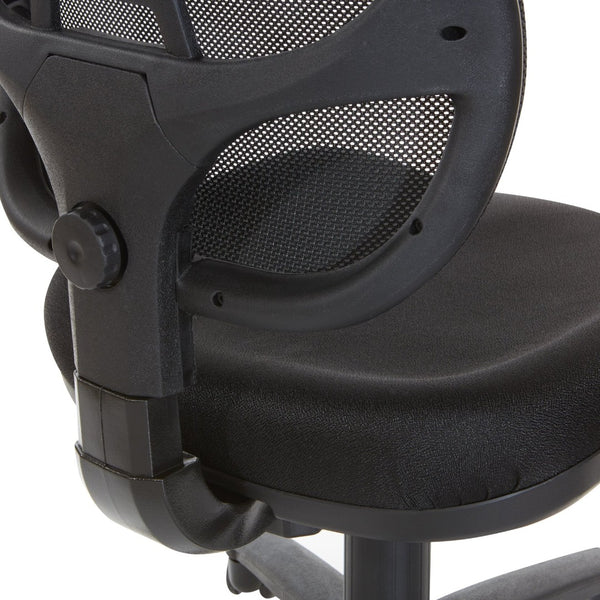 OSP Home Furnishings Mesh Back Ergonomic Task Chair with Lumbar Support and Cushioned Seat for Home Office EM2910
