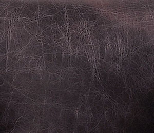 English Elm Antique Tufted Accent Chair in Ebony Leather with Nailhead Trim, Rustic Oak Frame & Metal Sled Legs B062P209163