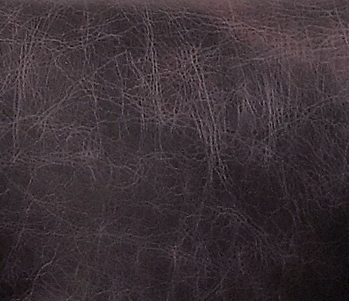 English Elm Antique Tufted Accent Chair in Ebony Leather with Nailhead Trim, Rustic Oak Frame & Metal Sled Legs B062P209163