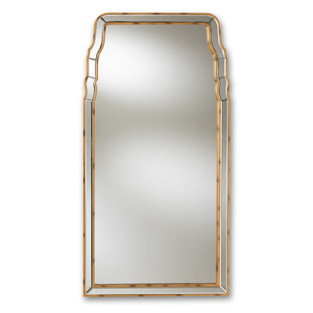 Baxton Studio Baxton Studio Alice Antique Gold Accent Wall Mirror - Elegant Queen Anne Design for Any Room RXW-8011