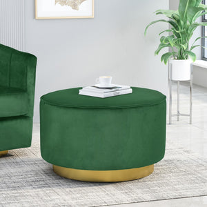 Christopher Knight Home® - Noble House - Croton Modern Glam Velvet Swivel Ottoman