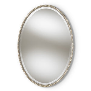 Baxton Studio Baxton Studio Graca Elegant Antique Silver Oval Accent Mirror - Modern Beveled Wall Décor Piece RXW-6156