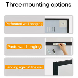 English Elm 32*70inch full-body mirror with faux wood frame, shatterproof backing, versatile mounting for home and store W2709P242465