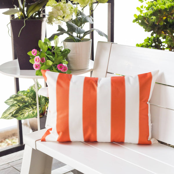 English Elm Horizon Stripe Pillow 14" X 20" - Vibrant Outdoor & Indoor Accent, Weather-Resistant Comfort, Easy Care B357P367233