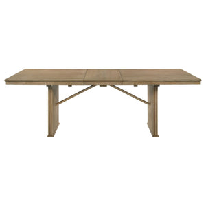 English Elm Distressed Oak Veneer Extension Dining Set with Sideboard Seats Eight in Farmhouse Style B062S01841