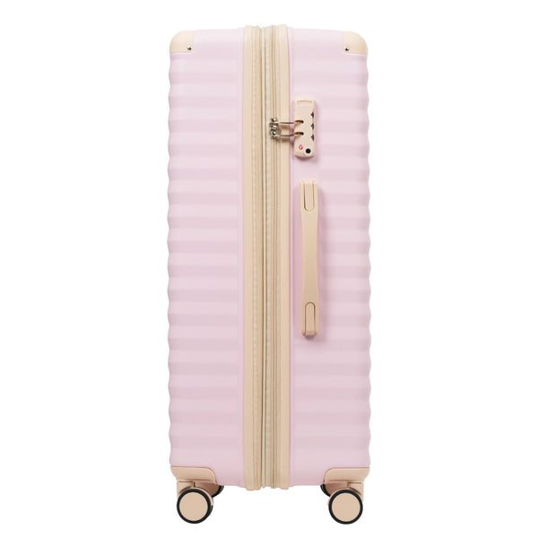English Elm Luggage 5 Piece Abs Hardshell Travel Set with Usb Port Spinner Wheels and Tsa Lock Pink N732P265290U