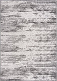 Unique Loom Outdoor Modern Cartago Machine Made Abstract Rug Charcoal, Ivory 7' 10" x 11' 0"