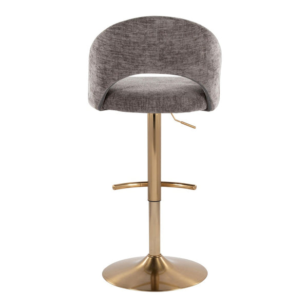 English Elm Adjustable Swivel Barstools Set of 2 Fabric Seat Black Metal Base Kitchen Counter B202S02000