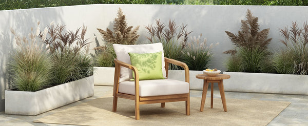 English Elm Christopher Knight Home® - 28" Outdoor Lounge Chair With Woven Backrest, Weather-Resistant Cushions & Solid Wood Frame For Patios N767P255015T
