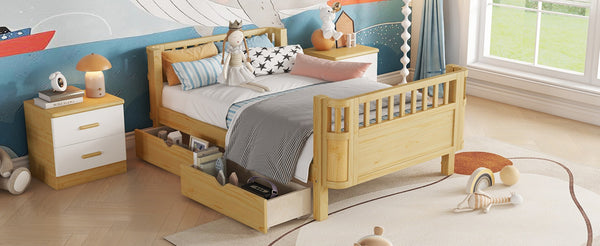 English Elm Twin Kids Platform Bed Teddy Fabric Upholstered with Bunny Cushions and Safety Rails W2593P395956