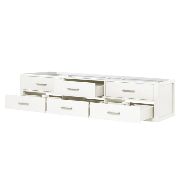 English Elm White Double Bath Vanity - 80" Wall-Hung Design With Soft-Close Drawers For Stylish Storage Solutions B2731P258120-GIGA