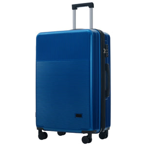 English Elm Luggage 5 Piece Hardside Abs Set with Front Access Carry on and Tsa Spinner Wheels Blue N732P391579C