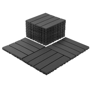 English Elm Plastic Interlocking Patio Tiles Waterproof Pp Grid Deck for Pool and Balcony 44 Pack W3022P251838