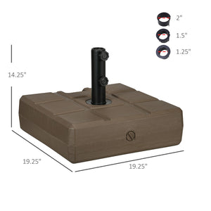 English Elm Outsunny 88 Lbs. Fillable Umbrella Base With Steel Holder For 1.25", 1.5", 2" Poles - Durable & Stylish! W2225P174137-GIGA