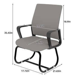 English Elm Minimalist breathable mesh office chair with curved support, cushioned seat, stable iron frame for long workdays Black+ Gray W1935P338544