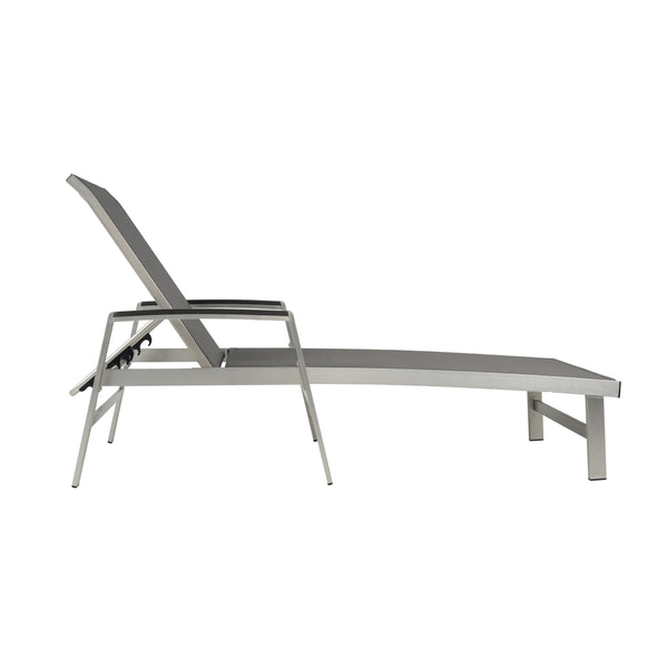 English Elm Christopher Knight Home® - OAXTON Chaise Lounge Set with Rust-Resistant Aluminum Frame, Breathable Mesh Seating & 5-Position Recline PMID: Gray N775P210066G