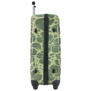 English Elm Hardshell Polycarbonate Luggage Set Three Piece Tsa Lock Spinner Travel Suitcases Green N732P306618F