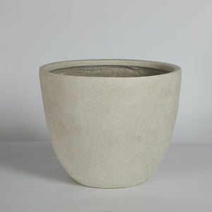 English Elm Round Handcrafted Concrete Planter Set Textured Matte Finish Patio Entryway Garden W347P449342