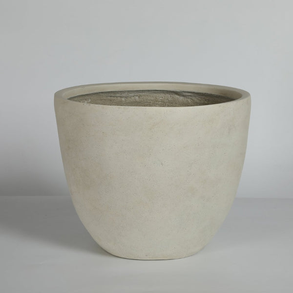 English Elm Round Handcrafted Concrete Planter Set Textured Matte Finish Patio Entryway Garden W347P449342