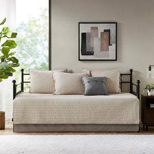 English Elm 6 Piece Reversible Plaid Daybed Cover Set with Herringbone Cabin Quilt, Twin Fit, Machine Washable Multicolor 17.72 L x 15.75 W x 7.48 H B035P266679