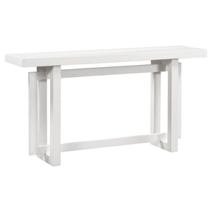 English Elm U_style Farmhouse Console Table with Three Drawers Open Shelf Entryway Organizer N711P410422K