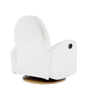 English Elm 360 Swivel Glider Recliner with Solid Wood Base Contemporary Upholstered Lounge Chair Beige N771P363407A