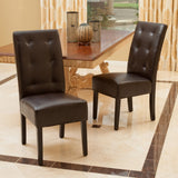 Christopher Knight Home® Haynes Dining Chairs - Set of 2, Brown, Bonded Leather