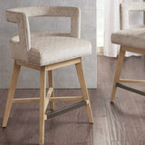 Madison Park Glenwood Modern/Contemporary Swivel Counter Stool MP104-0787 Cream