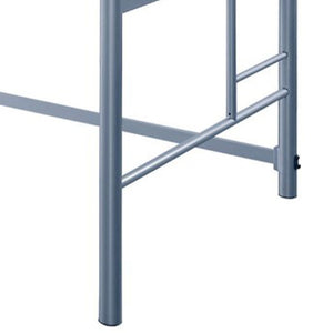 English Elm Metal Twin Loft Bed with Dual Ladders Powder Coated Steel Frame for Kids Rooms B056P417096
