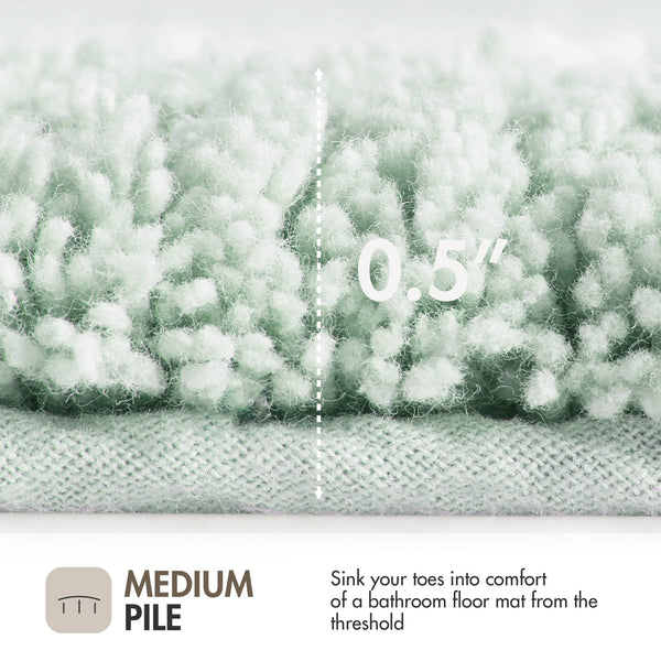 JLA Home Madison Park - Cotton Tufted Bath Rug with Plush Medium Pile, Skid-Resistant Backing, OEKO-TEX Certified Comfort Seafoam MP72-3612