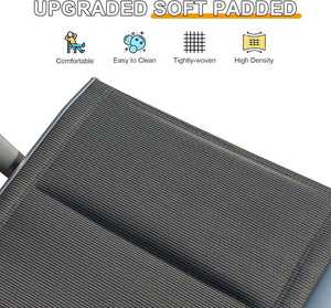 English Elm Patio Reclining Chairs Set Of 2 - Durable Aluminum Frame, Adjustable High Back, Soft Padded Seats W1859P210876-GIGA